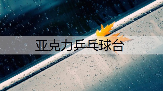 亚克力乒乓球台
