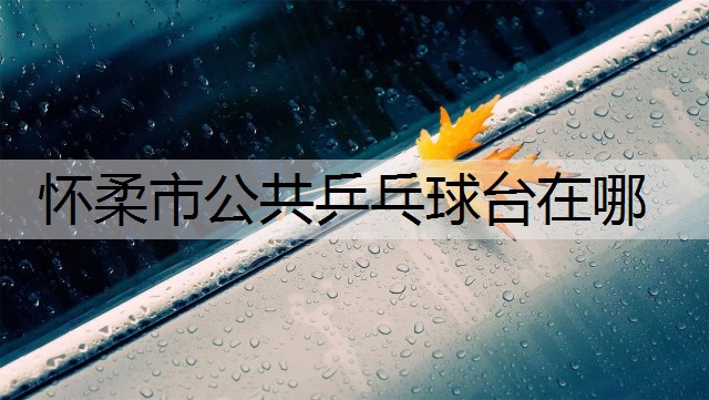 怀柔市公共乒乓球台在哪
