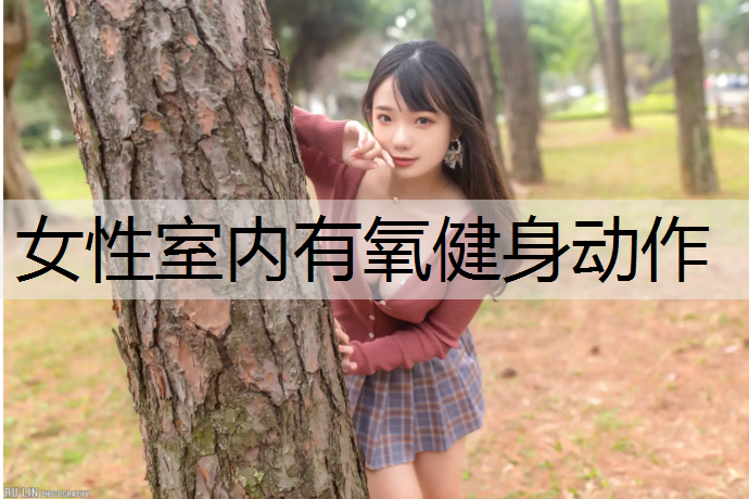 女性室内有氧健身动作